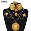 Shamty Ethiopian Bridal Jewelry Sets Pure Gold Color African Wedding Earrings Necklaces Rings Headdress Set Habesha Style A30036 23083