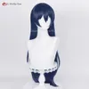 Catsuit kostymer 80 cm anime lovelive kärlek live sonoda umi cosplay peruk blå svarta kvinnor peruker värmebeständigt syntetiskt hår