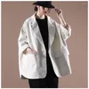 Costume de printemps pour femmes, manteau Blazer, Version coréenne, Style ample, bouton unique, couleur unie, manches longues, élégant, décontracté, tendance