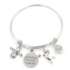 Nieuwe Collectie Mode Roestvrij Staaldraad Bangle Sport Charm Armbanden Ik hou van Volleybal Armbanden voor Vrouwen Gift Jewelry271b