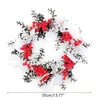 Couronne de fleurs décoratives pour porte d'entrée, décor de vacances de noël, fête intérieure et extérieure