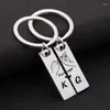 Party Favor 2Pcs Silver Lover Couple Keychain Valentines Day Gifts For Boy/girlfriend Wedding Personalized Guests Favors