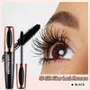 Mascara 4D Lengthening Waterproof Eyelashes Eye Black Volume With Silk Fibers Brush Eyelash Makeup Tool Cosmetics 231027