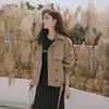 Korki damskie płaszcze małe krótki płaszcz khaki dla kobiet 2023 Wiosna i jesień koreański luźne krawat top Trend