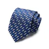Bow Ties Tide Wersja koreańska stałe w paski wzór kwiatów 7,5 cm Jacquard Polyester krawat dla mężczyzny