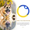 Collari per cani 12 pezzi Silenziatori Copertine per nome in silicone Cerchio appeso Copertura per identificazione per cani Forniture per gatti