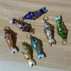 5 pièces 4 cm fabriqués à la main réaliste Sway Koi poisson charmes bijoux à bricoler soi-même faisant charme cloisonné émail chanceux carpe pendentif boucles d'oreilles Bracelet325J