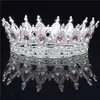 Fasce per capelli Cristallo Vintage Royal Queen King Diademi e corone Uomo Donna Spettacolo Prom Diadema Ornamenti per capelli Accessori per gioielli da sposa 231025