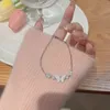 Braccialetti con ciondoli Colorato Zircone Farfalla Coulisse per le donne Adorabile Bowknot Colore argento Gioielli regolabili Regali di compleanno 231027