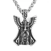 Chaînes Viking Celtic Odin Warrior Pendentif Commerce extérieur Europe et États-Unis Collier en acier inoxydable pour hommes