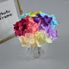 Dekorativa blommor 100 st imitation hortensia konstgjorda huvud för DIY Handcraft Fake Flower Ball Home Decoration Wedding Wall Party Decor