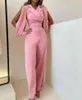 Party Dresses Elegant Women Wear Jumpsuits For Evening V Neck Sexy Long Sleeves Prom Dress Zipper Back Pant Suits Wedding Guest Gowns