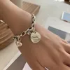 Chain VENTFILLE 925 Sterling Silver Thai Bracelet for Women Vintage Geometric Heart Love Lucky Punk Jewelry Dropship 231027