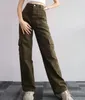 Pantalons pour femmes Capris Y2K femmes Vintage Streetwear Techwear Cargo coréen Harajuku Parachute pantalon Beige pantalons de survêtement jambe large Joggers pantalon vêtements 231027