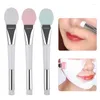 Makeup Brushes 1pc ansiktsmasker borst dubbel slutad mjuk silikon kosmetisk lera blandning applikator ansiktshudvårdsmask skönhetsverktyg