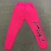 Erkekler Pantolon Genç Thug 555555 Pembe Erkekler Kadın Baskı Moda Moda High Street Swardpants Hip-Hop Gevşek Sıradan229p