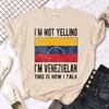 Kvinnors T-skjortor Venezuela T-shirts Kvinnor Summer Girl Graphic Manga Streetwear Clothes