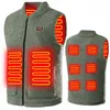 Giacche da uomo Gilet invernale riscaldato USB Gilet riscaldato senza maniche lavabile a temperatura regolabile a 3 velocità per sport all'aria aperta 231027