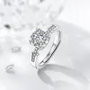 Klaster Pierścienie 2023 Naturalny kamień diamentów dla kobiet Oryginalne 925 Srebrne Srebrne Zmowy Zmowy Grzywny Biżuter