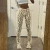 Pantalon Femme Mesh Sheer Sexy Femmes Leggings 2023 Été Voir à travers Dot Imprimer Skinny Moulante Sauvage Streetwear Pantalon Élastique Bas