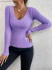 Kadın Sweaters Satış Kış Baharı Kadınlar Sıradan Uzun Kollu Örgü V Boyun Külot Kazak Femme Basic Pull Jerseytops Moda Boğan Kıyafetleri T231027