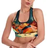 Yoga Outfit Desert At Night Sport Bra U Neck Landscape Padded Summer Raceback Crop Bras Reinforced Workout Top For Girls