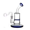 Venda quente Honeycomb Glass Beaker Bong Hookahs 6inch Heady Smoking Water Pipe Honeycomb Perc Dab Rig Bubbler com 14 mm Joint Ice Catcher Masculino Glass Oil Burner Pipe