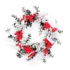 Couronne de fleurs décoratives pour porte d'entrée, décor de vacances de noël, fête intérieure et extérieure