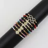 Charm Bracelets Fashion Cross Heart Bracelet Women Pave Zirconia Adjustable Colorful Rope For Jewelry Gift 231027