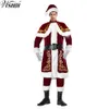 6 PCS Deluxe Santa Claus Christmas Costume Cosplay Vuxna män Uniform Xmas Party Costume Christmas Plus Size M-XXL256U