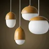 Designer Nordic Creative Single Head Grain Nut Pendant Lights Restaurang Bedroom Bedside Fashion Pendant Lights Glass