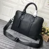 Bolso de diseñador Maletín Bolso de mano de lujo Bolso de negocios para hombre Bolso para computadora Bolso cruzado Bolsos de hombro para hombre Bolsos de cuero para computadora portátil Bolso mensajero con cremallera con letras Bolso para hombre