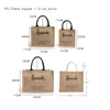 Sacs de soirée Linge noir Femmes Beach Tote Sac à main Eco Friendly Réutilisable Shopper Sac Protable Voyage Work Book Purse 231026