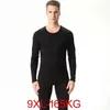 Men's Thermal Underwear Autumn Spring Plus Size Thin Sets Large Bottoming Shirt Modal Suit 7xl 8xl 9xl