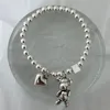 Chaîne 100% solide 925 argent Sterling Hiphop épais coeur ours Bracelet pour femmes hommes Vintage à la main moraillon cadeau d'anniversaire 231027