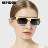 Solglasögon Hepidem mattacetat polariserade män 2023 färgglad modedesign fyrkantiga solglasögon uv400 kvinnor nyanser h9289t