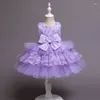 Fille robe de gâteau moelleuse jupe pour vieille robe de noix de chambre pour enfants hôte d'anniversaire enfant