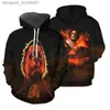 Herrtröjor tröjor halloween michael myers 3d tryckta hoodies unisex tröjor roliga hund hoodie casual street tracksuit l231027