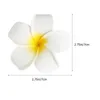 Fiori decorativi 24 pezzi Forcine per capelli con fiori di plumeria hawaiana Barrettes Luau Clip Accessori da sposa