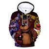 Hoodies masculinos cinco noites no fnaf 3d moletom para meninos e meninas escola hoodie de alta qualidade crianças outono inverno roupas