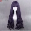 CATSUP -kostymer Två versioner Anime och Comic Cardcaptor Sakura Tomoyo Daidouji 80cm Long Grey Purple Curly Cosplay Hair + Wig Cap