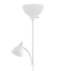 Lámparas de pie Lámpara combinada de 72 "Luz de lectura ajustable Plástico blanco Uso moderno para adultos jóvenes. Decoración del hogar