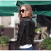 Cappotto sportivo casual da esterno da donna in pelle autunno inverno sexy corto slim fit Acquista giacca in PU sintetico nero da donna