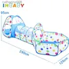 Baby Rail IMBABY Foldable 3 In 1 Playpen For Children Portable Kid Tipi Tent Crawling Tunnel Baby Dry Ocean Ball Fence Play Pool ConnectedL231027