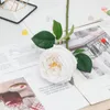 Decoratieve Bloemen Lange Tak Kunstmatige Grote Hoofd Zijde Roos Nepplanten Boeket Bruiloft Woondecoratie Vaas Krans Real Touch Accessoires