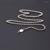 Chains 4mm Chain Men Women 925 Sterling Silver Necklace Pendant Fine Vintage Jewelry Arrival Thai Sports GN88