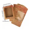 Present Wrap 10st Marming Flower Kraft Paper Window Packaging Box Storage Baby Shower Tack Christmas Wedding Favor Boxes Decor