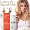 Shampoo Balsamo K18 Leave-In Molecar Repair Maschera per capelli dai danni causati dalla candeggina 50 ml Prodotti per la consegna a goccia Cura dello styling Dhfnw