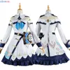 Impacto Cosplay Anime juego uniforme Genshin Barbara Gunnhildr disfraz peluca fiesta de Halloween niñas adultas