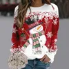 Women's Hoodies Trend Christmas Sweatshirt Sweaters For Women Suitable Teen Girls Long Sleeve Cute Reindeer Graphic Xmas Shirts